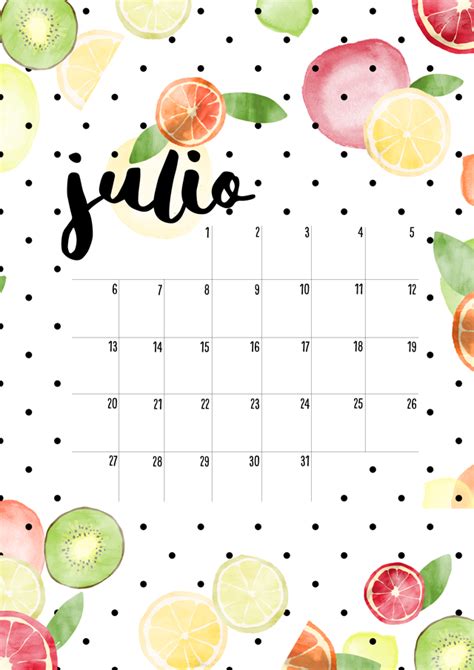 Milowcostblog Calendario De Julio Imprimible Y Fondo
