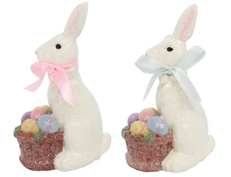 Here We Have A Cute Easter Bunny Ornament With Basket And Eggs By
