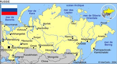 Carte G Ographique Et Touristique De La Russie Moscou G Ographie De