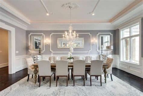 Wainscoting is wood, usually in the form of panels, that line the lower portion of an interior wall and that is topped with a chair rail. 25 Formal Dining Room Ideas (Design Photos) - Designing Idea