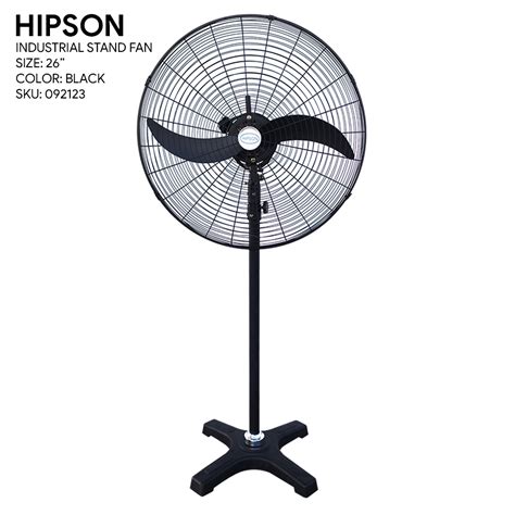 Km Lighting Product Hipson Industrial Stand Fan 26 Black