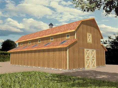 Outbuilding Plans Horse Barn Plan With Hay Loft And Storage Design