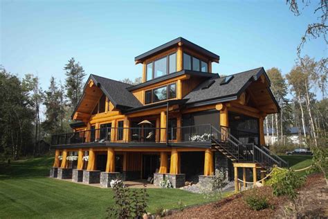 Custom floor plans, post and beam homes and prefabricated home designs. Rivard Family Post and Beam Home, Ethel Lake Alberta ...