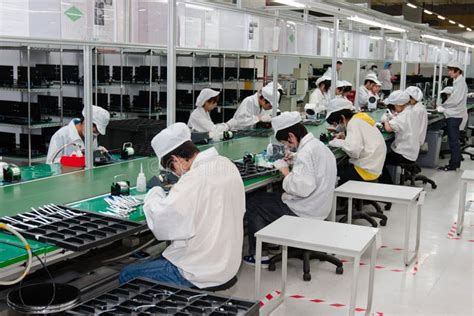 Chinese Factory Producing Laptop Computers Editorial Photo Image Of