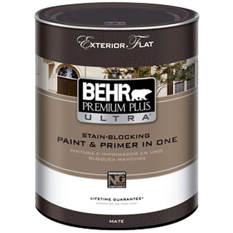 Behr Premium Plus Ultra 1 Qt Medium Base Flat Exterior Paint 485404