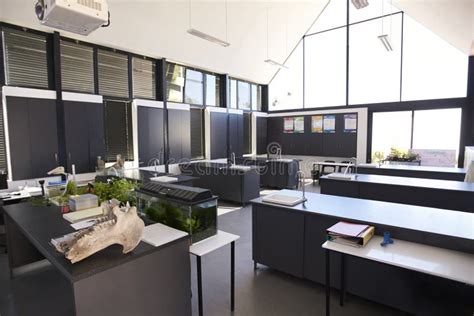 Salle De Classe Moderne De La Science Dans Une école Primaire Image