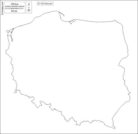 Polonia Mapa Gratuito Mapa Mudo Gratuito Mapa En Blanco Gratuito