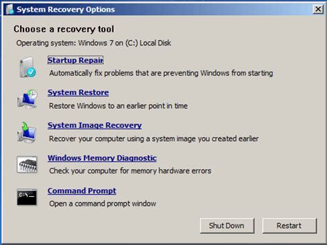 Windows Error Recovery Windows