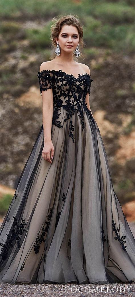 Black And Champagne Colored Wedding Dress By Cocomelody Colored Wedding Dress Colored Wedding