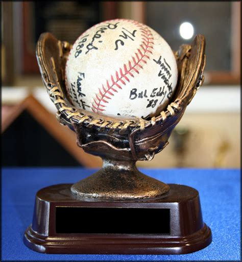 Copper Resin Baseball Or Softball Glove Ball Holder Trophy Best