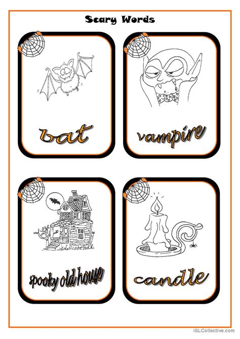 Halloween Flashcards Part 2 Vocabula English Esl Worksheets Pdf And Doc