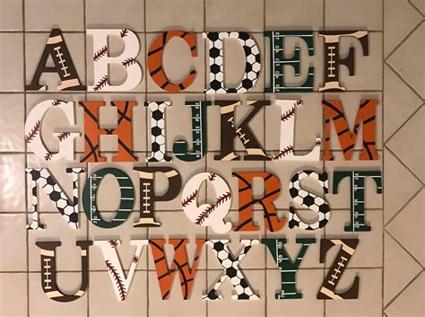 Sports Letters For Childrens Roomnursery Etsy