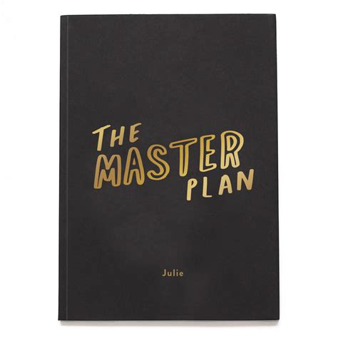 Master Plan Foil Personalised Notebook By Old English Company