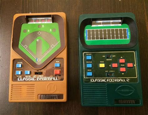 Vintage Mattel Classic Baseball And Non Working Football 2 Handheld Lot