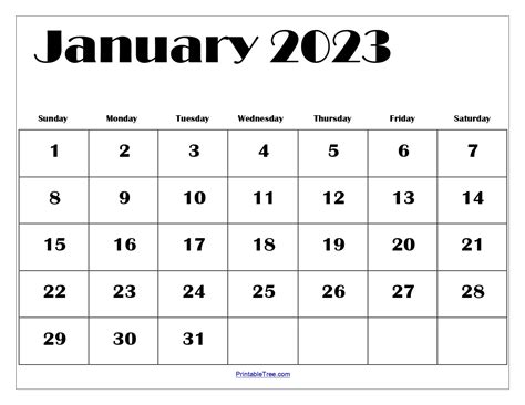 2023 Calendar January Printable Mobila Bucatarie 2023