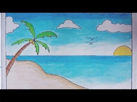 Ada banyak jenis yang bisa dipilih sesuai selera. Cara menggambar pemandangan pantai - how to draw a beach ...