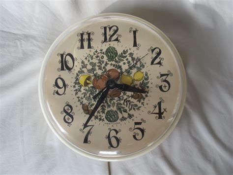 Westclox Electric Kitchen Clock Food Themed Vintage Clock Etsy