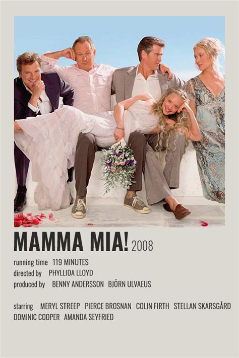 mamma mia polaroid poster movie posters mamma mia film posters minimalist