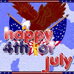 Large happy 4th of july banner outdoor independence day flag 120 x 20 national day yard sign america decorations american party supplies us holiday celebration patriotic hanging decor eagles stars strips with brass grommets for home garden house patio farmhouse balcony door 4th of July Gifs - Independence Day Clipart - American Flags