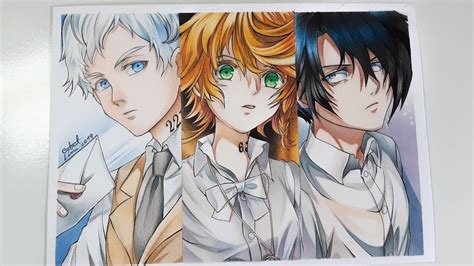 Who are the most important people in ray's life? Drawing NORMAN, EMMA, RAY - The Promised Neverland - YouTube