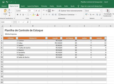 Planilha de Controle de Estoque Grátis Excel Estoque Nuvem