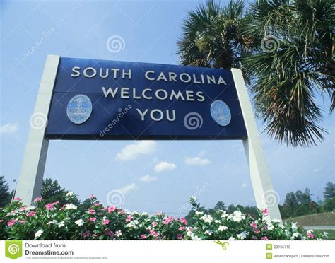 Welcome To South Carolina Sign Royalty Free Stock Images