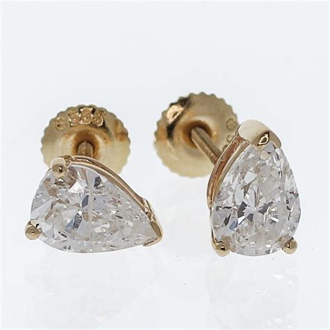 Pear Shaped Diamond Stud Earrings Design With Consignment Llc