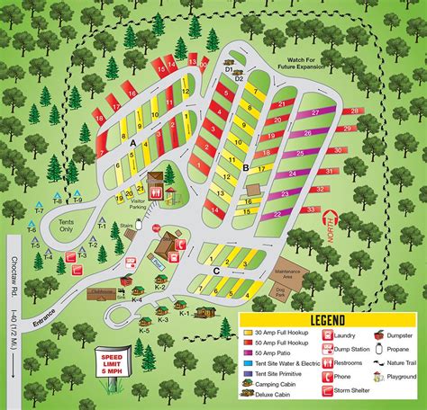 We'd love to have you at our other fine properties! Campground Site Map | Oklahoma campgrounds, Tent site ...