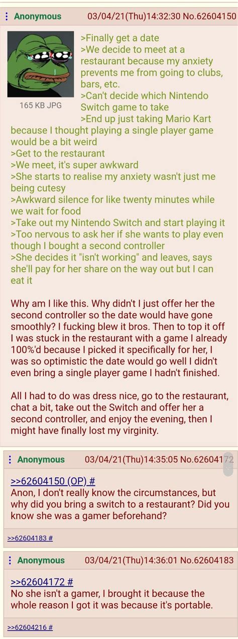 Anon Goes On A Date R Greentext Greentext Stories Know Your Meme