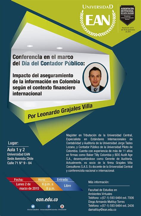 El sueldo medio para el puesto de contador/a en colombia es de $ 2.057.206 al mes. Conferencia en el Día del Contador Público | Dia del ...