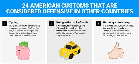 It is considered disrespectful to decline a shot of vodka at dinner as it's believed to be a sign of trust and friendship. 24 American Customs That Are Considered Offensive In Other ...