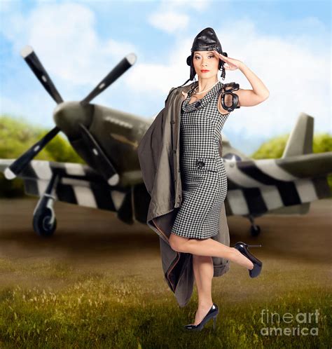 40s Military Pin Up Girl Air Force Style Photograph By Jorgo Photography Wall Art Gallery