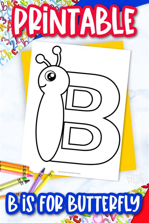 Free Printable Letter B Coloring Page Simple Mom Project
