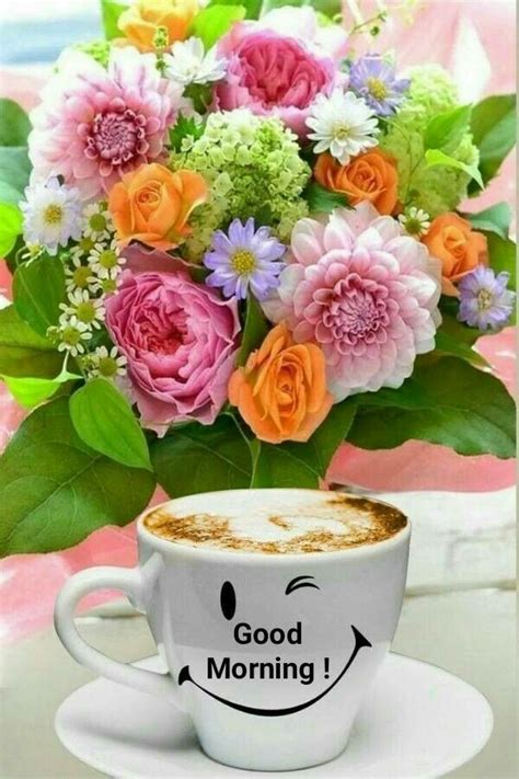 Good Morning My Love In 2020 Flower Tea Coffee Flower Good Morning