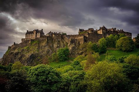 Landscape Castle Edinburgh Scotland Uk Wallpapers Hd Desktop And