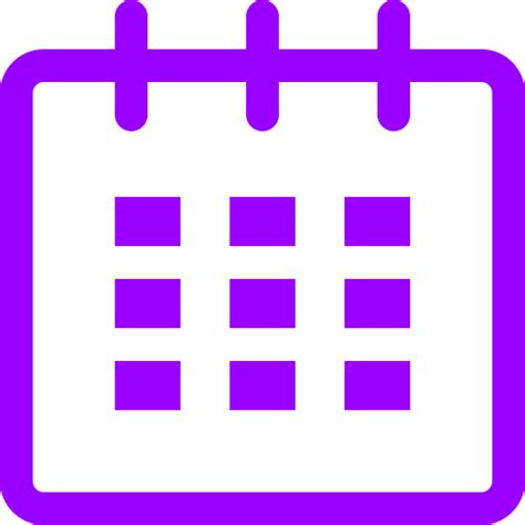 Icono De Calendario De Eventos Símbolo Png Púrpura