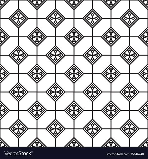 Seamless Pattern Geometric Tile Texture Royalty Free Vector