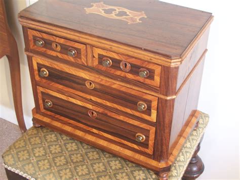 Buy search results for cabinet within jewellery armoires online! C19th French Inlaid Jewellery Cabinet Miniature Chest ...