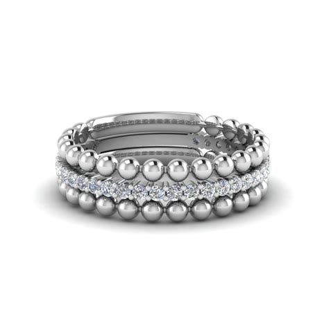 The superlative beauty of tiffany engagement rings is the result of our exacting standards and obsession with creating the world's most beautiful diamonds. White Gold Stackable Bead Diamond Anniversary Ring Gifts ...