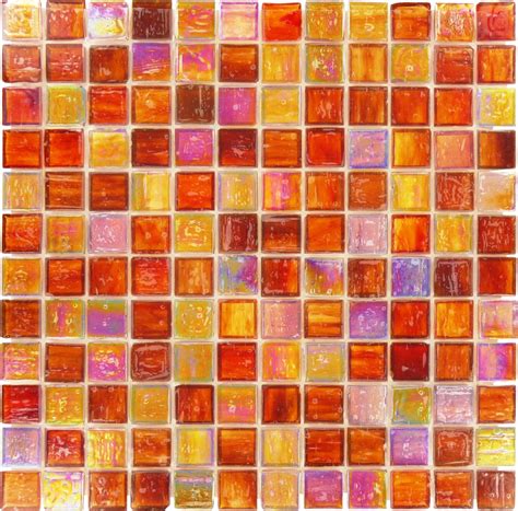 This Glossy Orange Glass Tile Is A Classic Option For Creating A