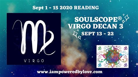 Virgo ♍ L Sexual Attraction L Decan 3 Sept 13 22 Zodiac Reading September 2020 Youtube