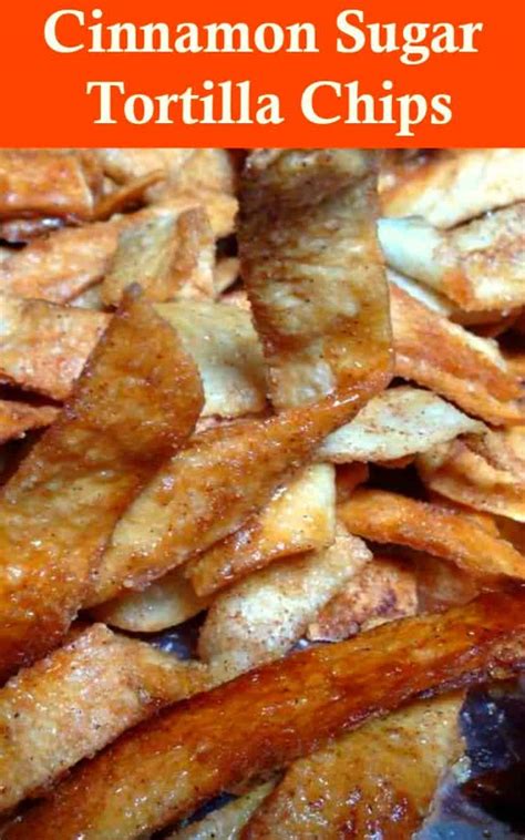 Arrange cut tortilla wedges on a baking sheet. Cinnamon Sugar Tortilla Chips - Lovefoodies