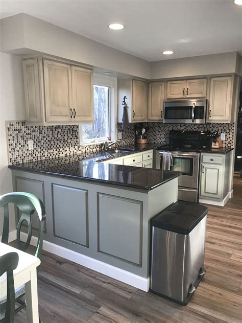 ProCore vinyl laminate flooring. Lower cabinets painted with Sherwin