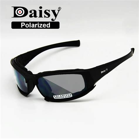 Transition Photochromic Polarized Daisy X7 Military Goggles Army Sunglasses 4 Lens Kit War Game
