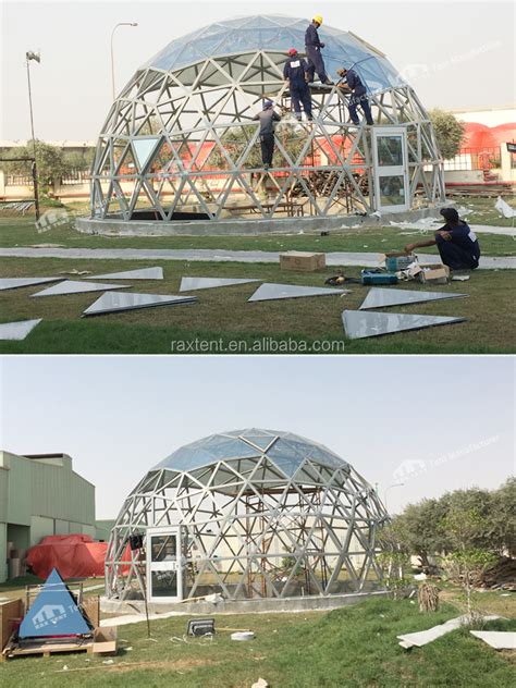 15m Geodesic Dome Prefabricated Glass Dome Tent For Restaurant With