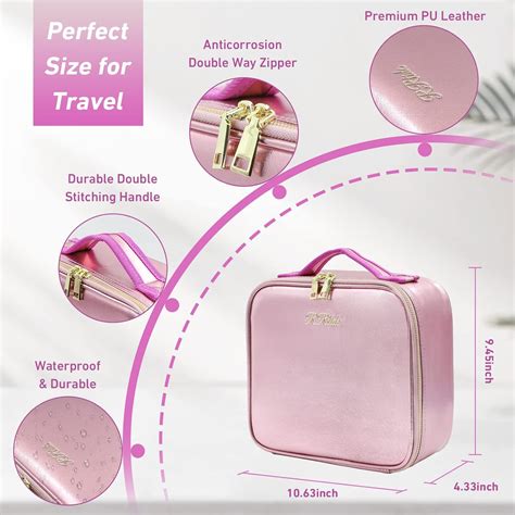 Buy Rrtide Travel Makeup Bag With Light Up Mirror Makeup Case With