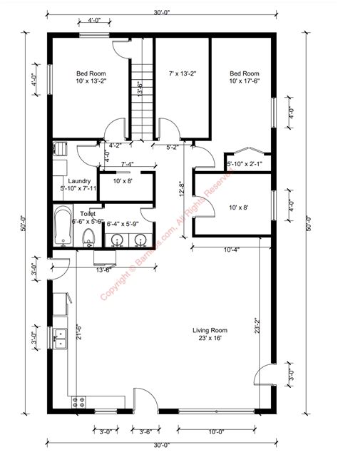 Barndominium Floor Plan 4247