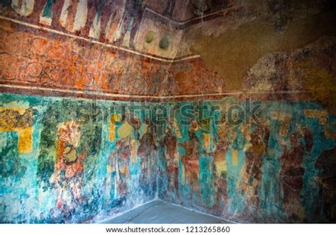 Ancient Mayan Ruins Bonampak Painting On Stock Photo Edit Now 1213265860