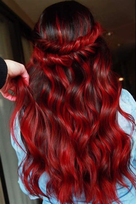The Most Popular Shades Of Dark Red Hair For Distinctive Looks Red Ombre Hair Dark Red Hair