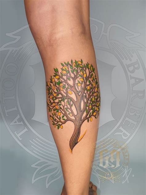 Lime Tree Tattoo From B9 Studio Color Tattoo Tree Tattoo Tattoos